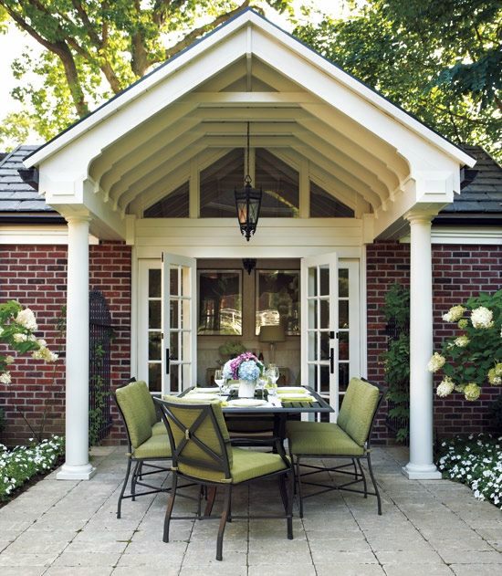 Gorgeous, beautiful ideas for fabulous dining room design in the garden