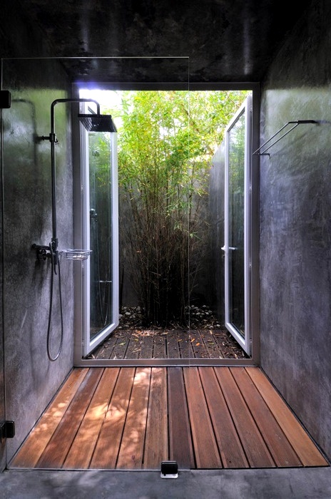 Embed a walk-in shower her bathroom