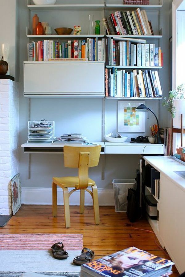Save space how to combine shelves and desk properly Avso