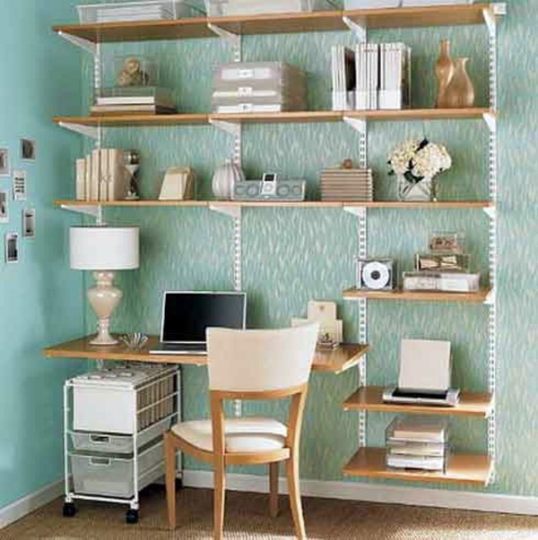 Save space how to combine shelves and desk properly Avso