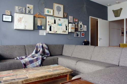Wohnideen - Creative decorating ideas - street finds and works of art in a house in Amsterdam