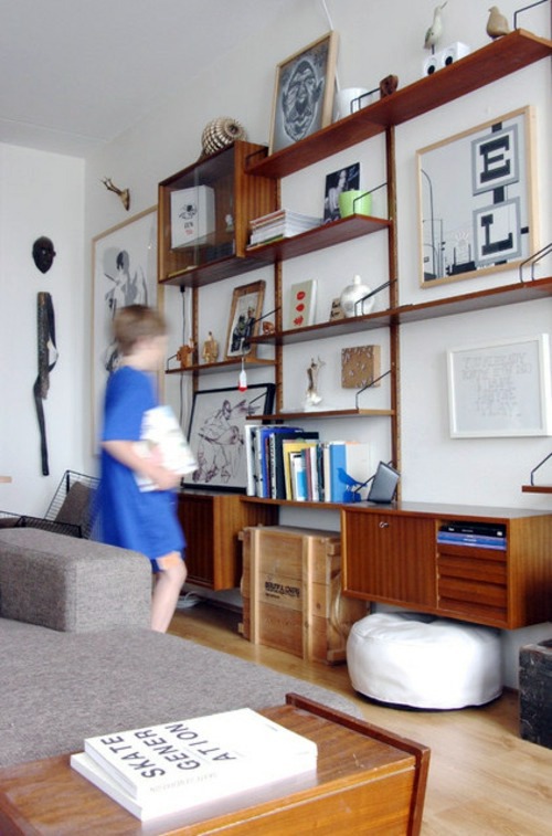 Creative decorating ideas - street finds and works of art in a house in Amsterdam