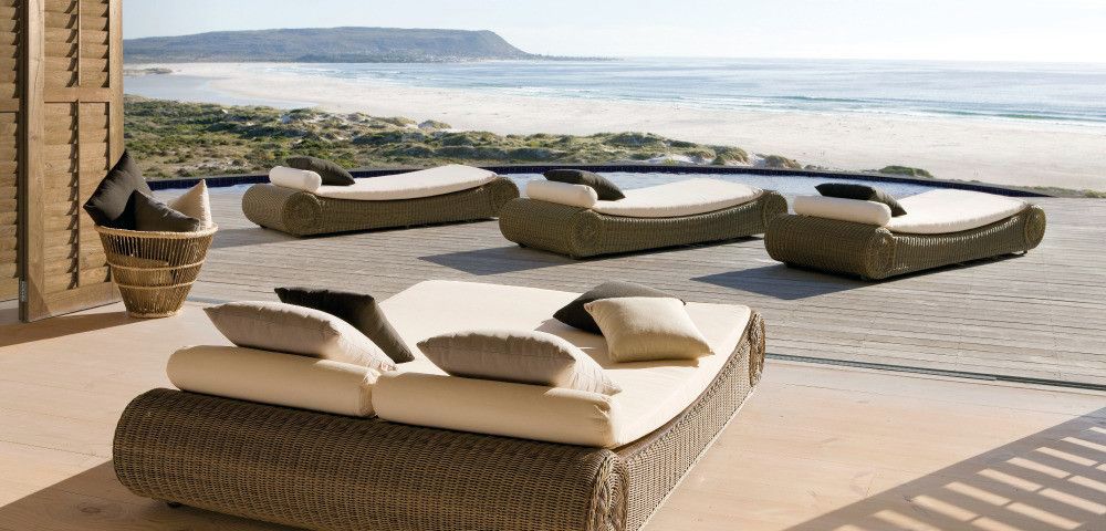 Stylish exterior design - woven outdoor furniture by Manutti