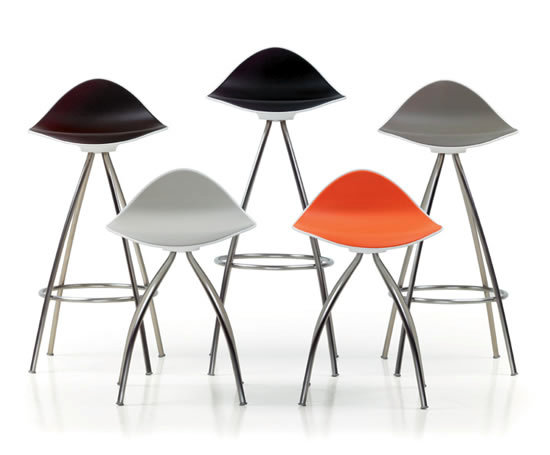 October Sunset: 10 ideas for orange bar stool with backrest