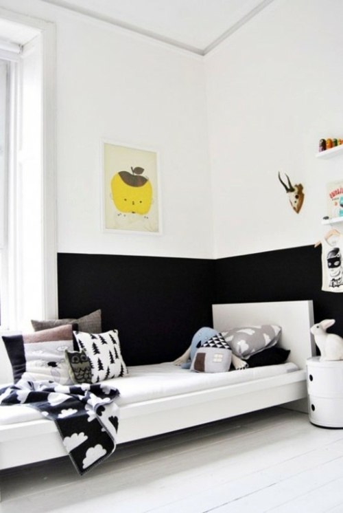 Compact and modern nursery interior for siblings