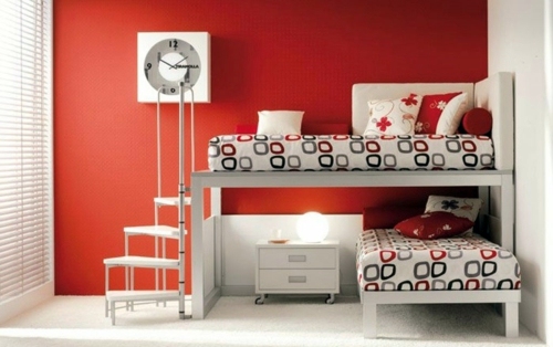 Compact and modern nursery interior for siblings