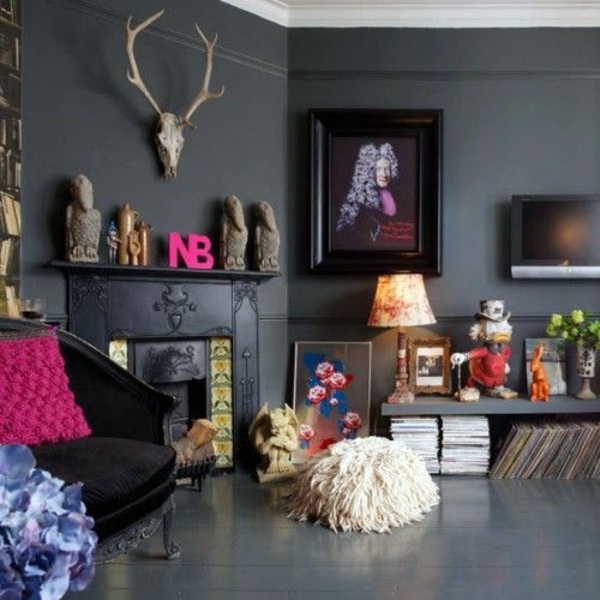 Wall color grays - stay in tune with the fashion