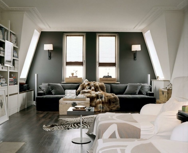 Gray as trendy color for the wall design