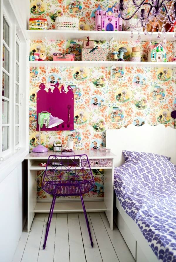 Kinderzimmer Deko - Nursery wallpaper - color ideas for your interior