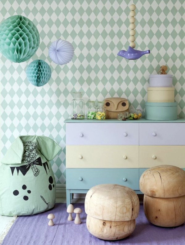 Nursery wallpaper - color ideas for your interior