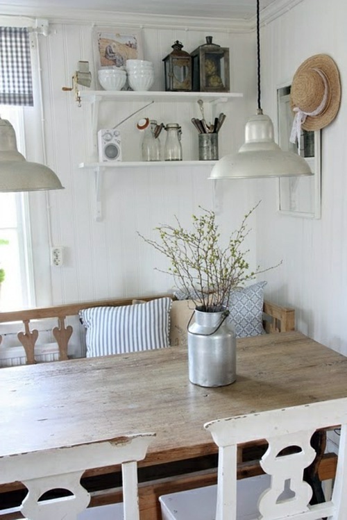 Setting cozy kitchen in country style Setting cozy kitchen in country style