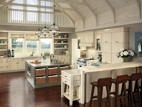 Setting cozy kitchen in country style Setting cozy kitchen in country style