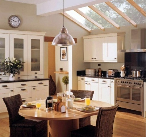 Setting cozy kitchen in country style Setting cozy kitchen in country style