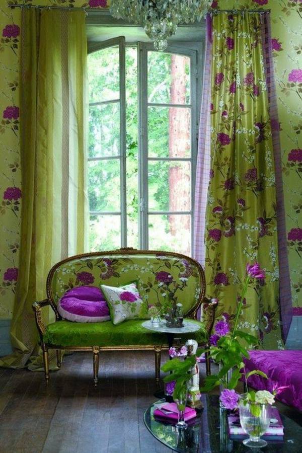 30 Curtains In Green For All Seasons, Purple And Green Curtains
