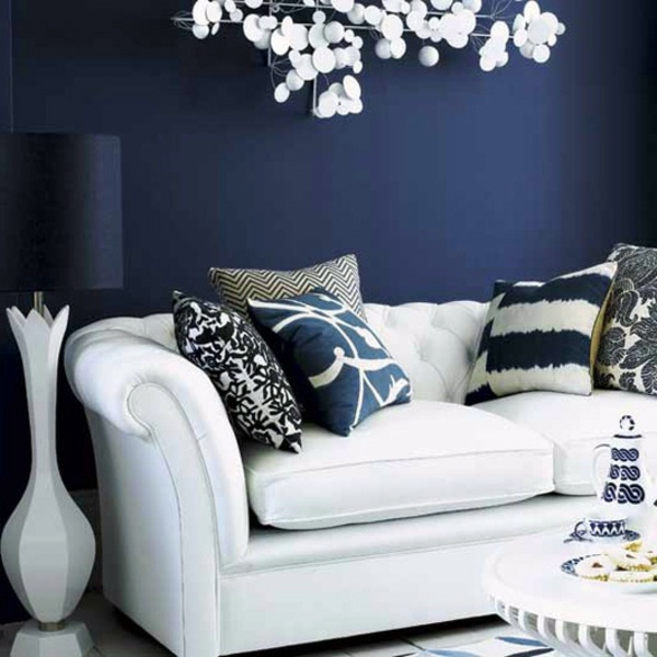 Powder Blue wall paint watercolored interior Avso