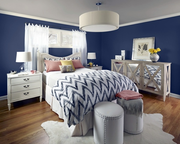 Powder Blue wall paint - water-colored interior