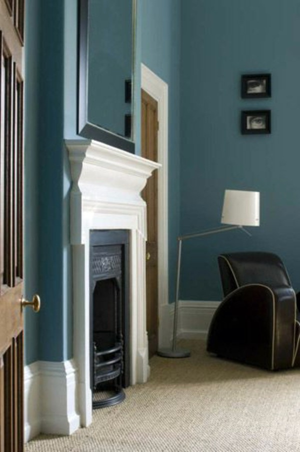 Powder Blue wall paint - water-colored interior