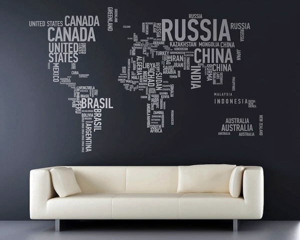 Wanddeko - Create creative wall design with letters and writings Wanddeko - Create creative wall design with letters and writings