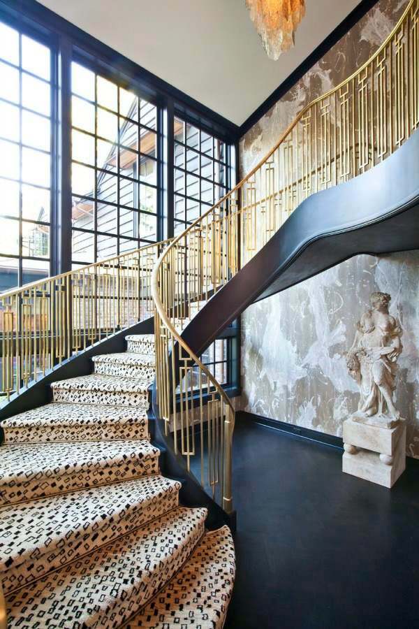 Fabulous staircase rugs bring color