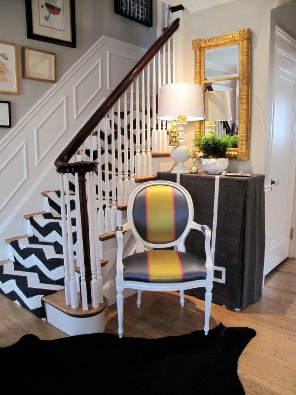 Fabulous staircase rugs bring color