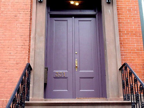 12 exquisite front door designs in purple color