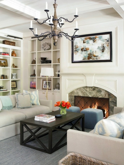 Attached Refined festive living area for parties