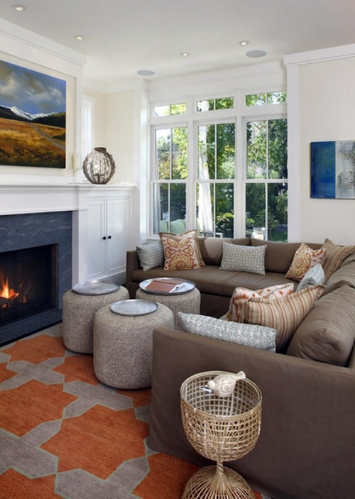 Attached Refined festive living area for parties