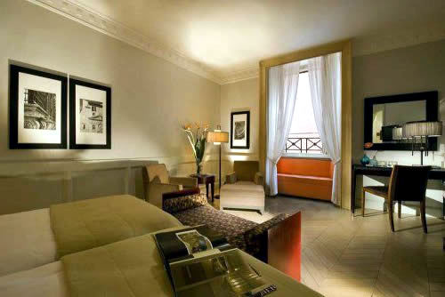 The modern interior design of Hotel St. George Roma