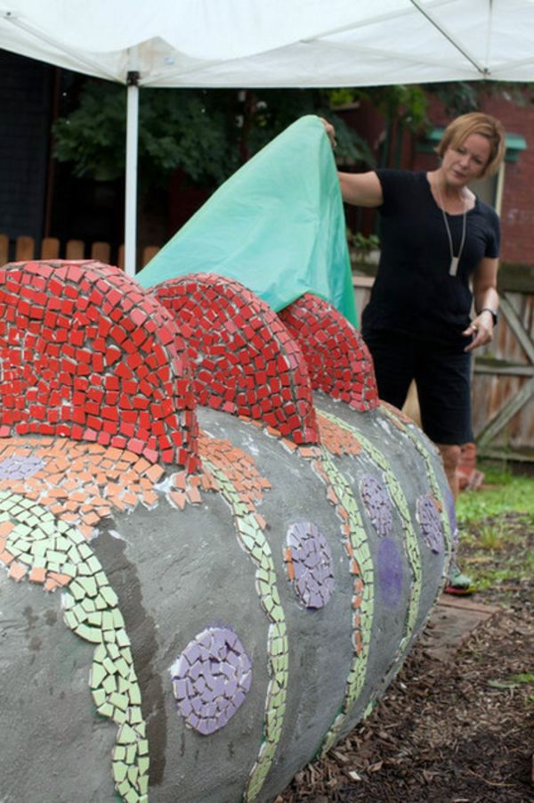 Cool art in the municipal garden in Pittsburgh