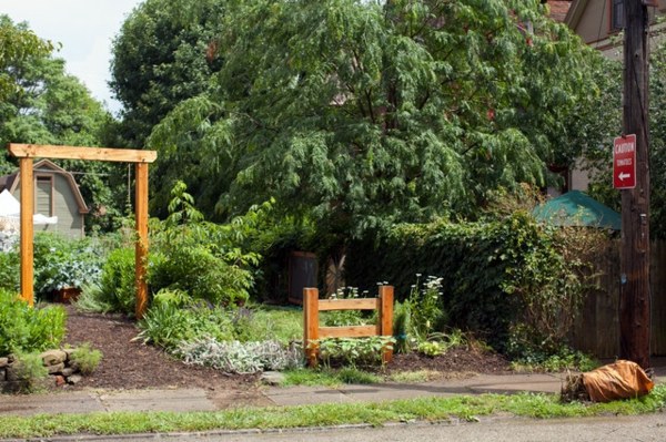 Cool art in the municipal garden in Pittsburgh