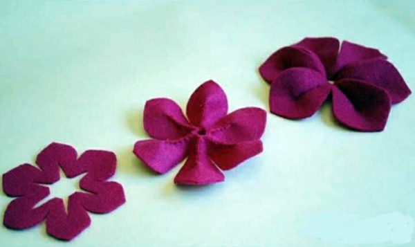 Make itself felt flowers - creative craft ideas Felt