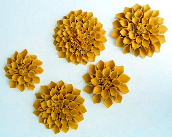 Make itself felt flowers - creative craft ideas Felt