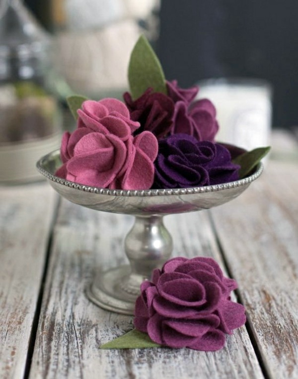 DIY Deko - Make itself felt flowers - creative craft ideas Felt