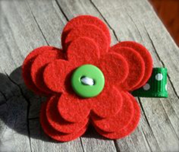 Make itself felt flowers – creative craft ideas Felt | Interior Design