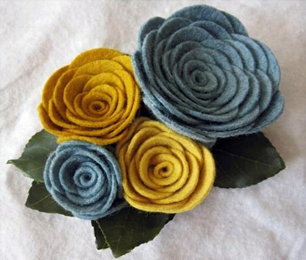 Make itself felt flowers - creative craft ideas Felt