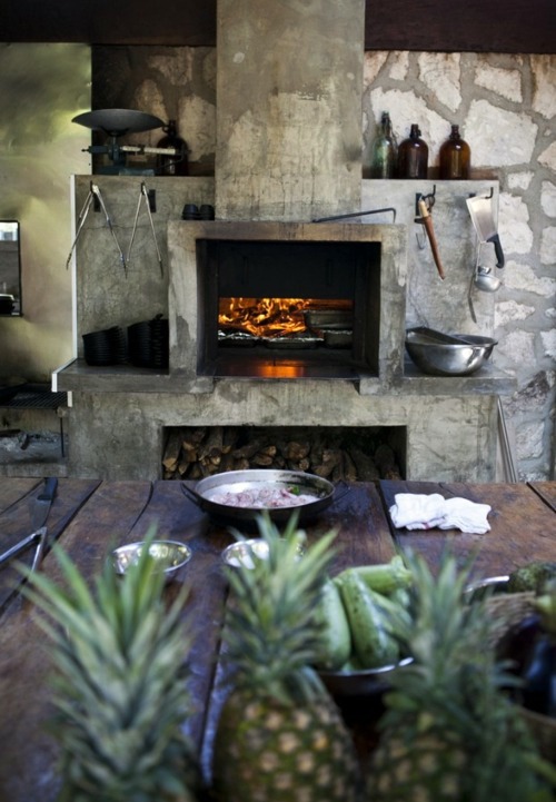 12 practical ideas for kitchens Design with built-in barbecue