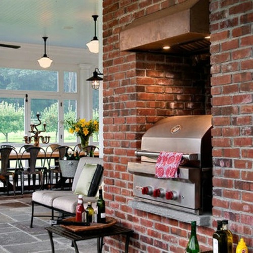 12 practical ideas for kitchens Design with built-in barbecue