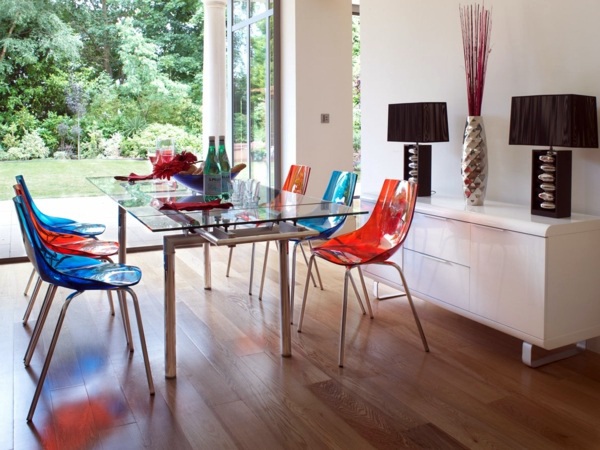 Unique dining room with new chairs Unique dining room with new chairs