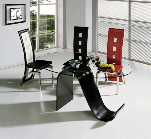 Unique dining room with new chairs