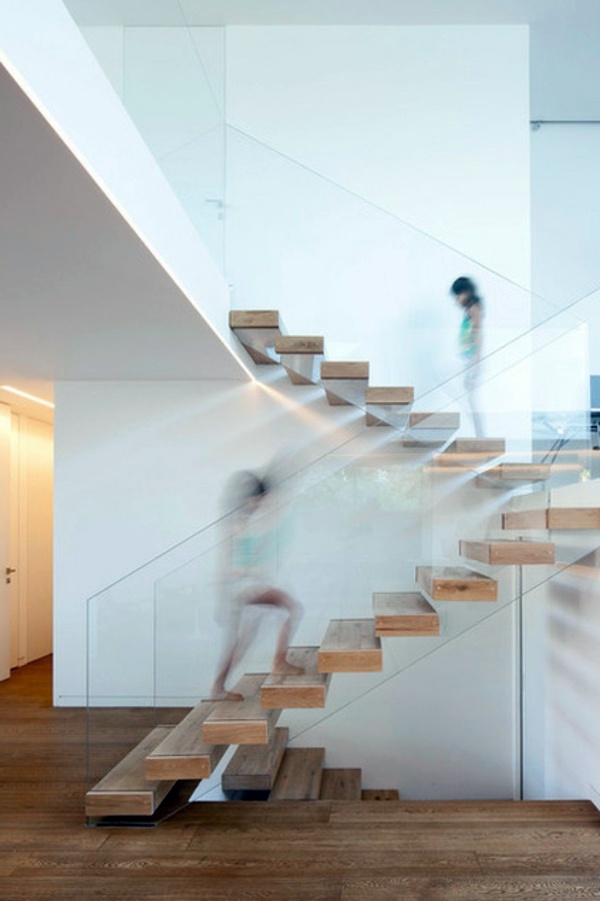 Innenarchitektur - Modern wood stairs - Move & Relax
