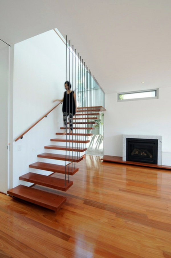 Modern Wood Stairs Move Relax Interior Design Ideas