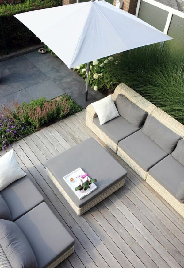 Terrace design examples - you draw inspiration and design a wellness oasis on your patio
