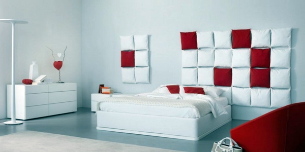 Minimalist Red Bedroom Vibrant Red Color Interior Design