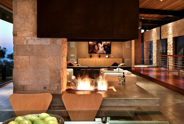 Receive the natural home - natural stone wall in the living room Receive the natural home - natural stone wall in the living room