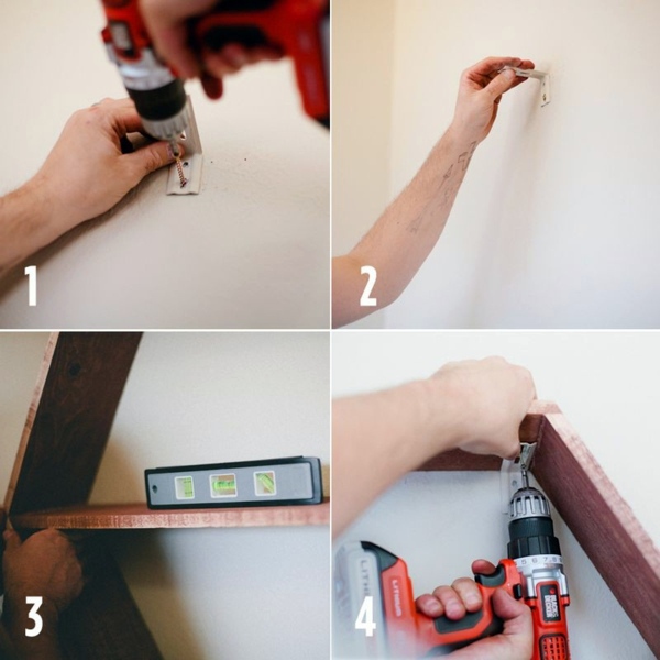 DIY wall shelf honeycomb - creative ideas for your home