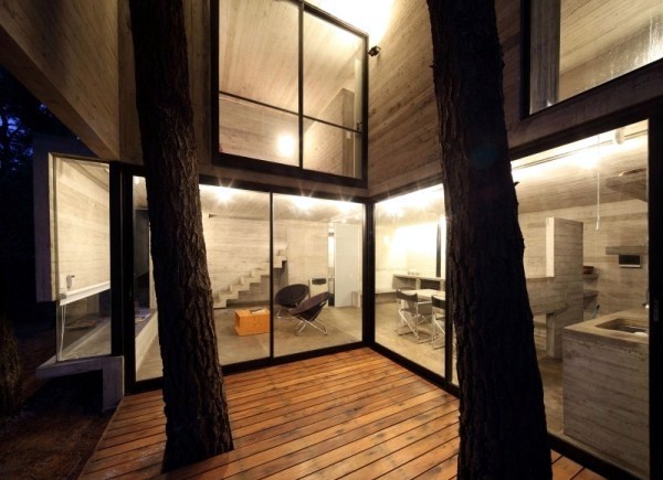 A Modern House Made of glass and wood on the coast A Modern House Made of glass and wood on the coast