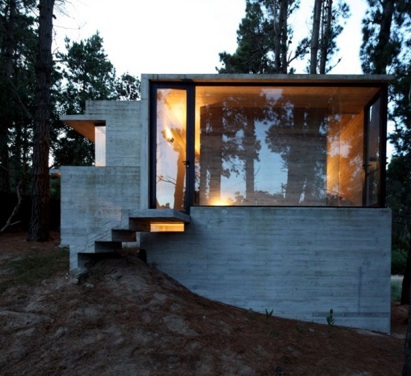 A Modern House Made of glass and wood on the coast A Modern House Made of glass and wood on the coast