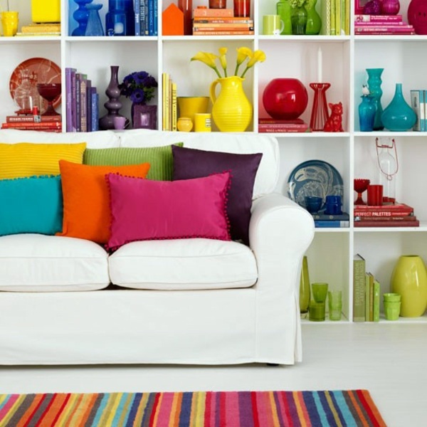 Bright Colors In Interior Design Combine Dominant And