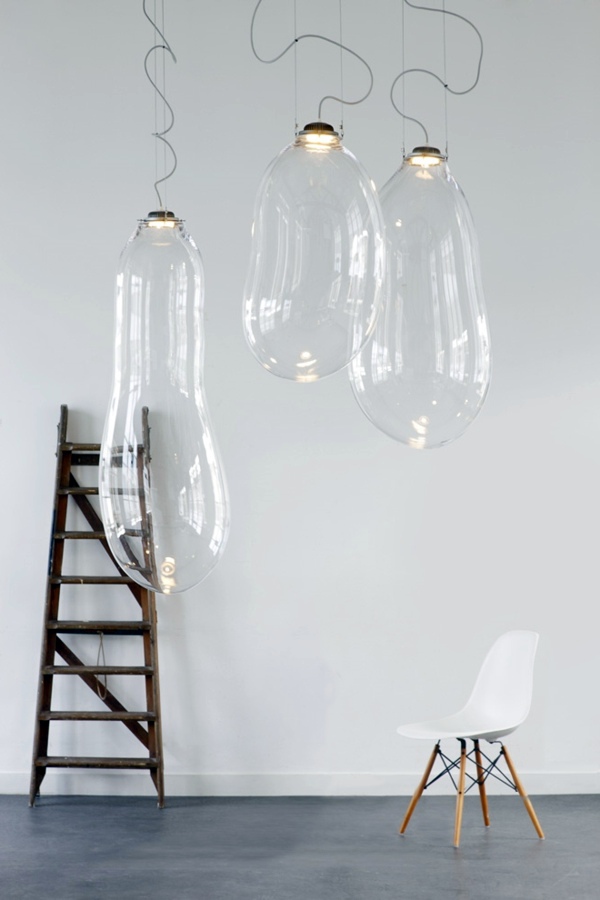 Lampen - Hanging lamps in bubble form of Alex de Witte for Dark
