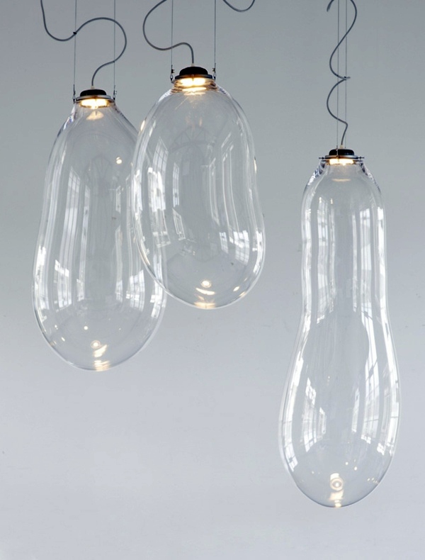 Hanging lamps in bubble form of Alex de Witte for Dark Hanging lamps in bubble form of Alex de Witte for Dark